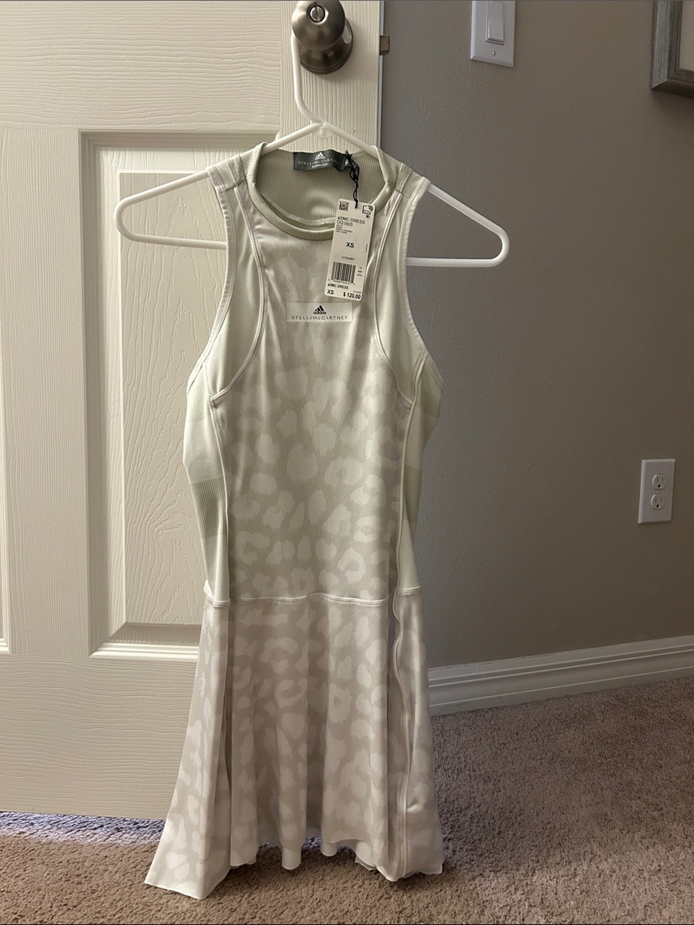 NWT Stella McCartney White Leopard Print Athletic Dress
